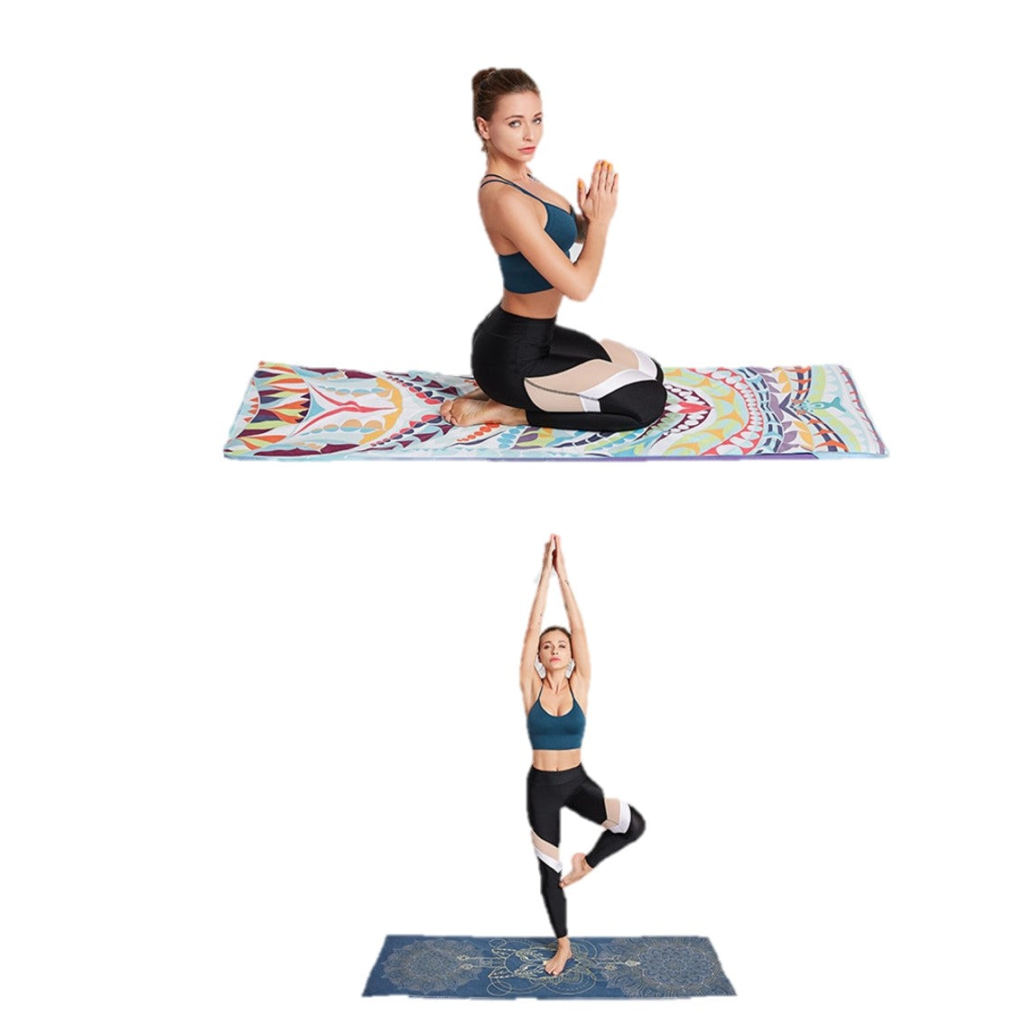 Hot Yoga Mat Towel. Non Slip Mat Cover Towel- The India Collection. WickedYo.